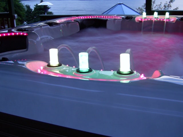 romantic hot tub